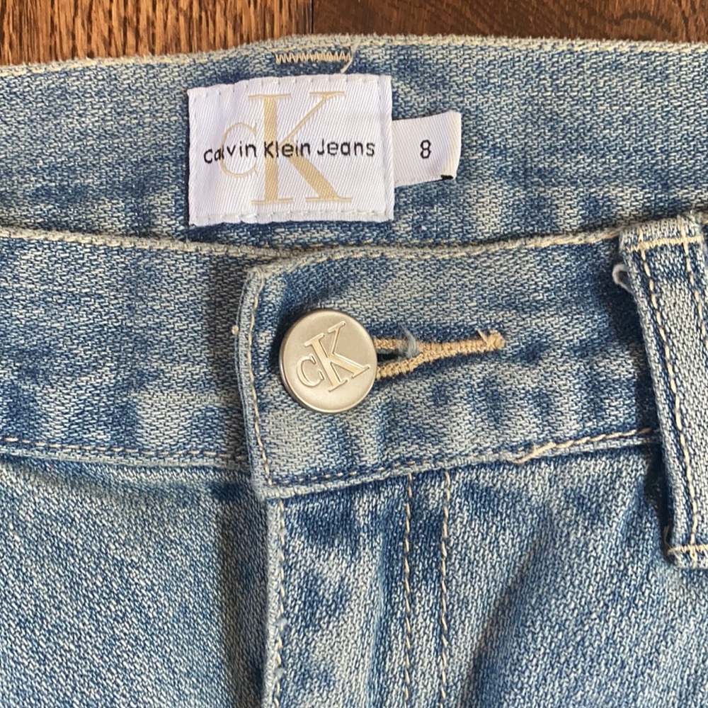 Calvin Klein Long Denim Skirt Size 8 - Picture 3 of 8